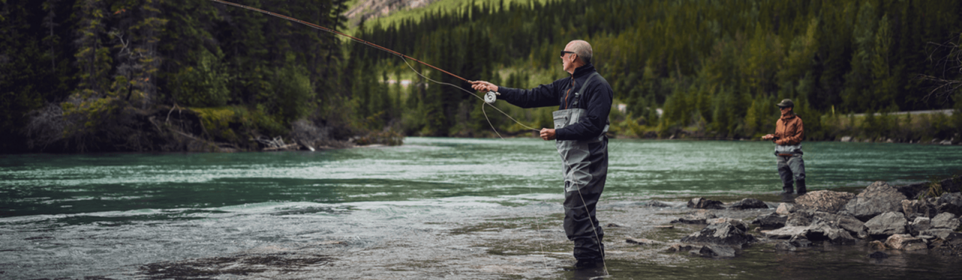 two people fishing on Tetsa River