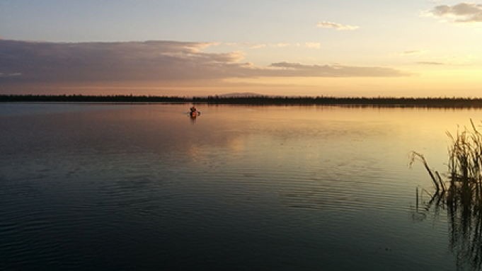Canoe on Parker Lake