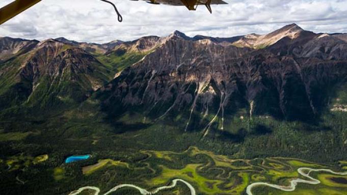 mountain view from plane