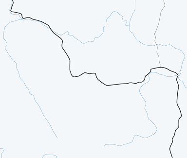 Stylized map of the Alaska Highway